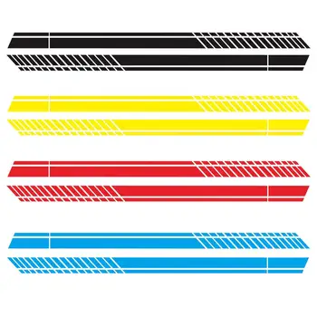 

2pcs Waterproof Car Stickers Long Stripe Bright Color Auto Side Skirt Body Styling Decals Universal Decorative Accessories