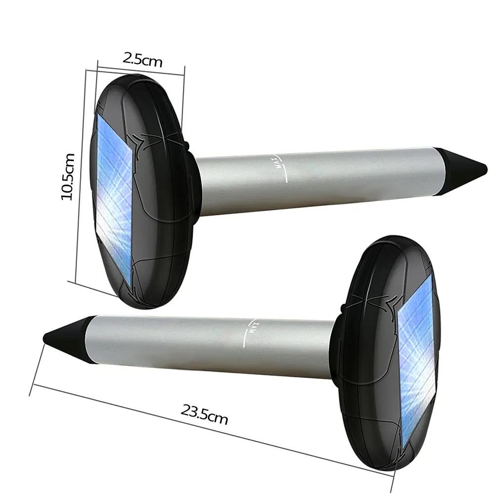 1.2V 800MAH Ultrasonic Snake Repeller 400-1000（HZ) Garden Insect Outdoor Rodent Control Solar Power Repeller Electronic Animal