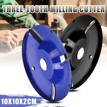 

Three Tooth Red/Blue Power Wood Carving Disc Tool Milling Cutter for Aperture Angle Grinder Diameter 100mm Polishing