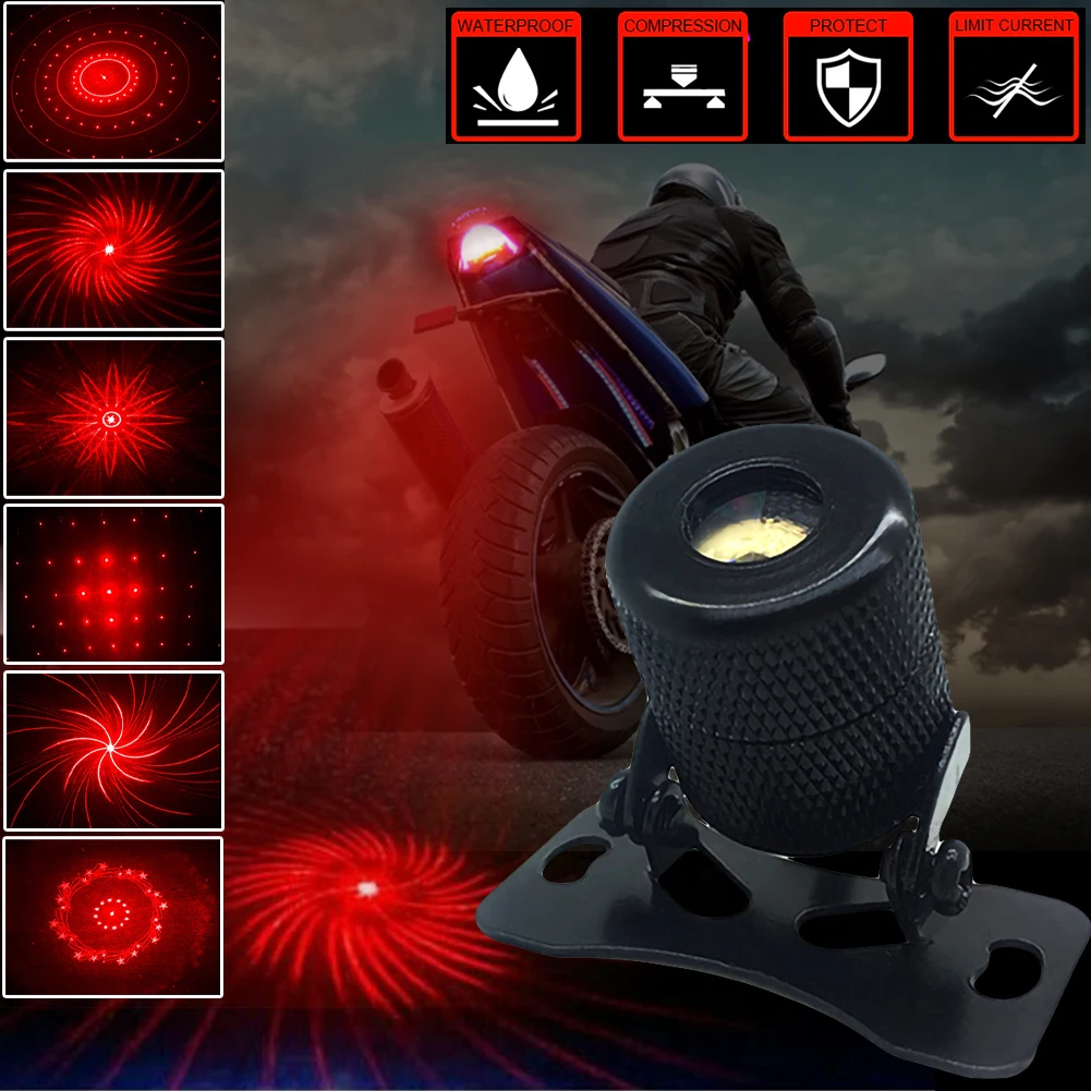 

Car Motorcycle Anti-collision LED Fog Tail Warning Light Motorcycle Taillight Anti-fog Light