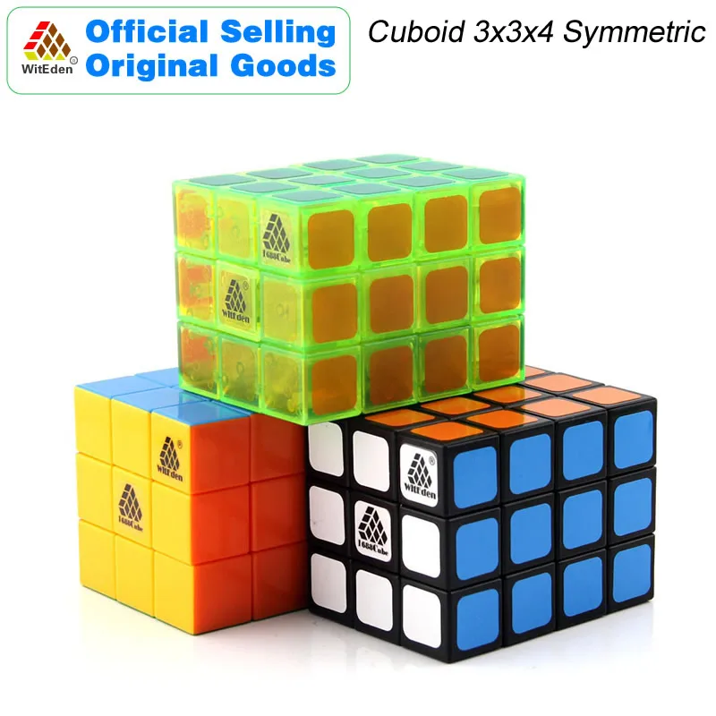 

WitEden 3x3x4 Cuboid Magic Cube 1C 334 Symmetric Cubo Professional Speed Neo Cube Puzzle Transparent Antistress Toys