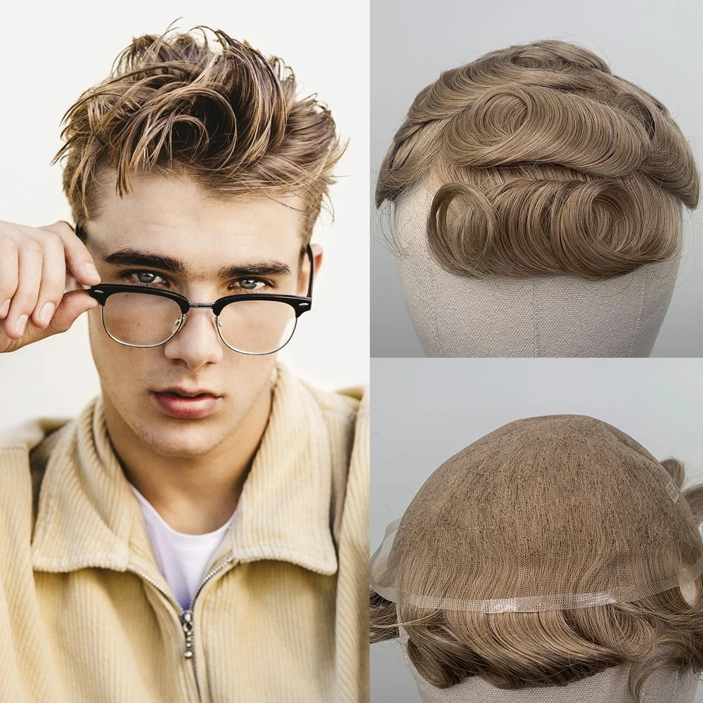 YY парики для мужчин # 20R волосы блонд мужские t System индийские швейцарские