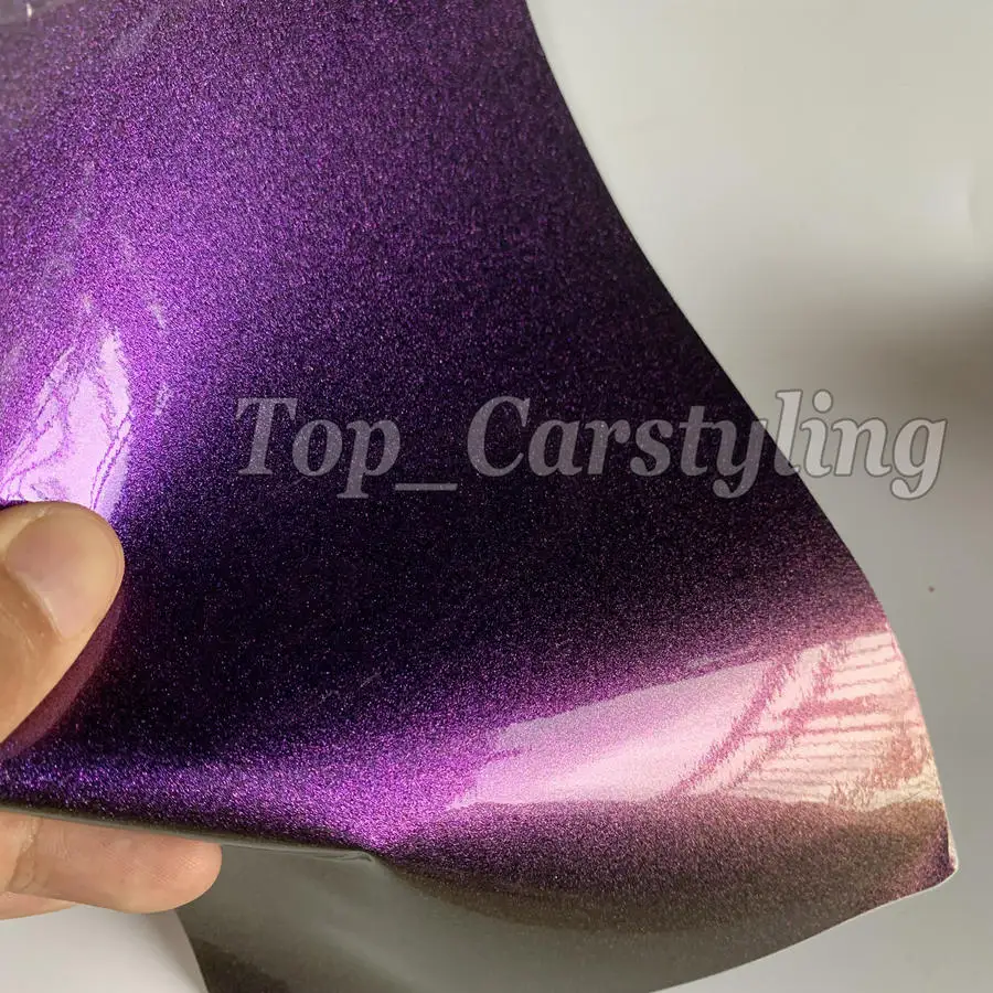 wine red purple gloss chameleon vinyl car wrap film foil shift  (4)