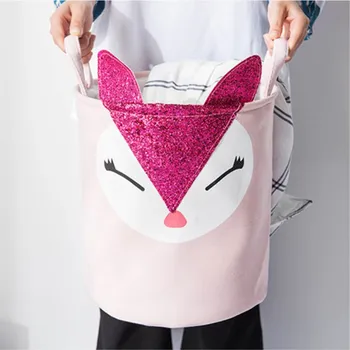 

Cartoon Animals Storage Basket Large Folding Laundry Baskets Kids Toys Baby Dirty Clothes Organizer Hamper Household Storage Bin