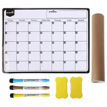 

A3 Monthly Planner Soft Magnetic Whiteboard Fridge Magnets Drawing Message Board Remind Memo Pad Calendar