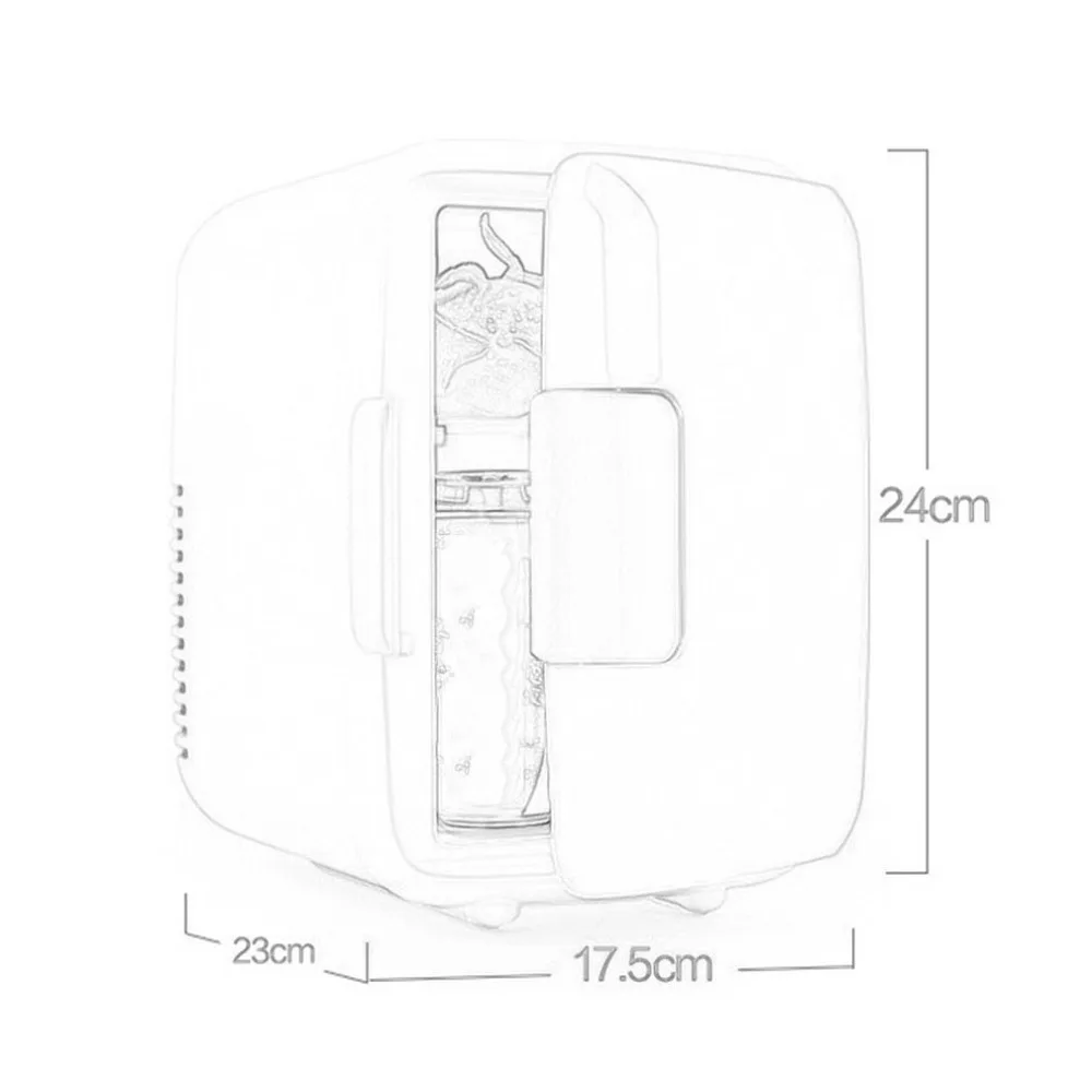  Portable 4L Car Freezer Fridge Refrigerator Car Home Dual Use Car Fridge 12V Cooler Heater Universa
