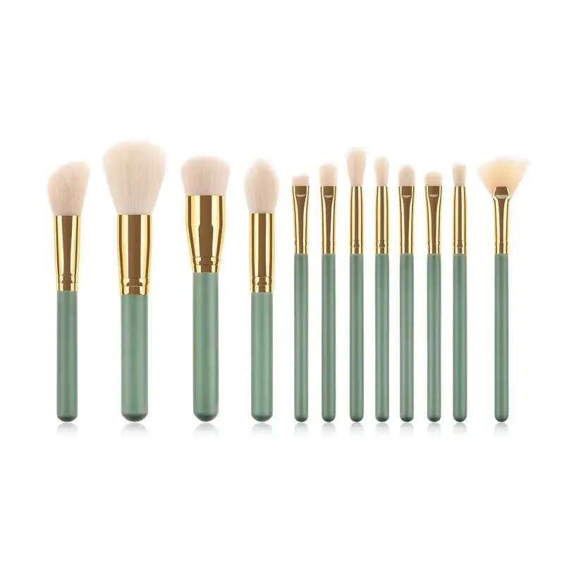 

Makeup Brushes Set Fashion Base 12Pcs Cosmetic Makeup Brushes Premium Synthetic for Foundation Blending Blush Powder Blush Brush