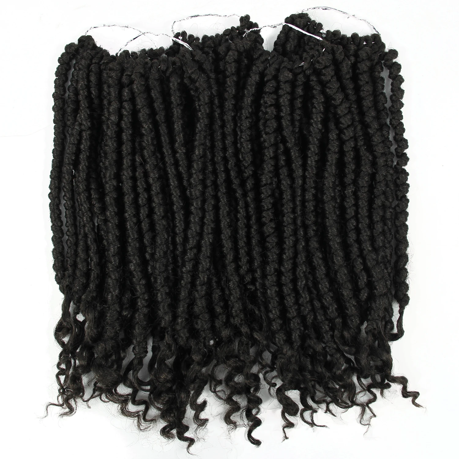 

Ombre Faux Locs Curly Crochet Hair Extensions Spring Twists Synthetic Soft Dreadlocs Crochet Braids