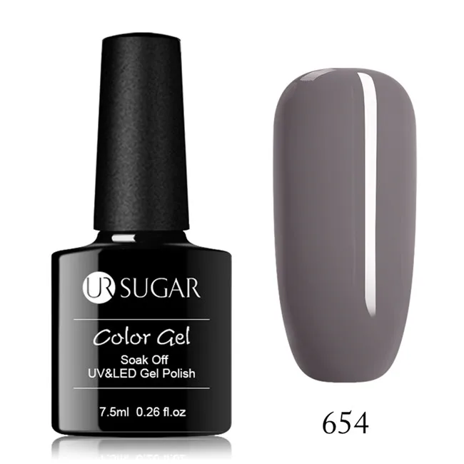 Ur Sugar 7,5 мл Гель-лак для ногтей УФ светодиодный Гель-лак для дизайна Пальцев Гель-лак долговечный Гель-лак для ногтей маникюр - Цвет: 654