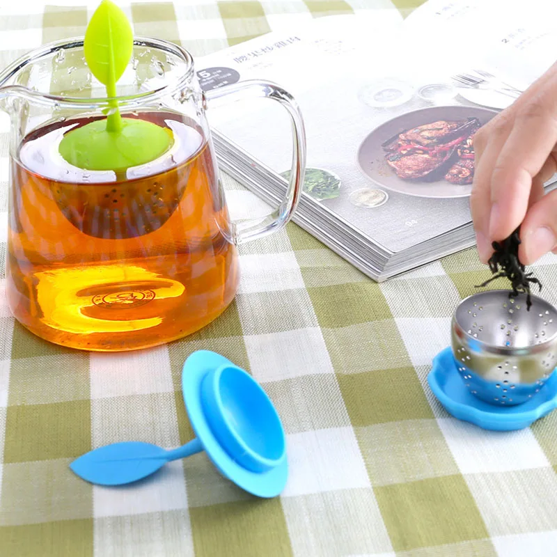 Чайный заварочный пакетик для заварки еды милый Сито-заварник Сладкий Лист сито для чая сито для пивоваренное устройство травяной сито для приправ кухонный чай инструменты