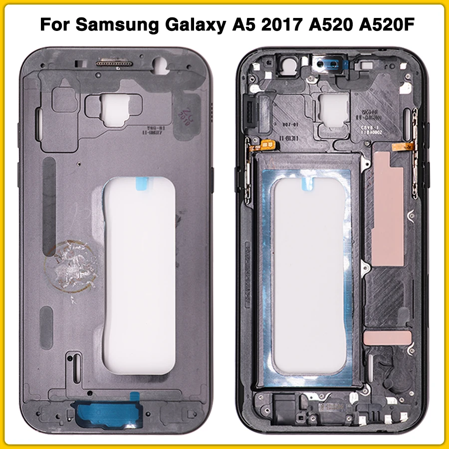 Полный корпус чехол для Samsung Galaxy A5 A520 A520F Средний Шасси рамка+ батарея задняя крышка Дверь задняя крышка