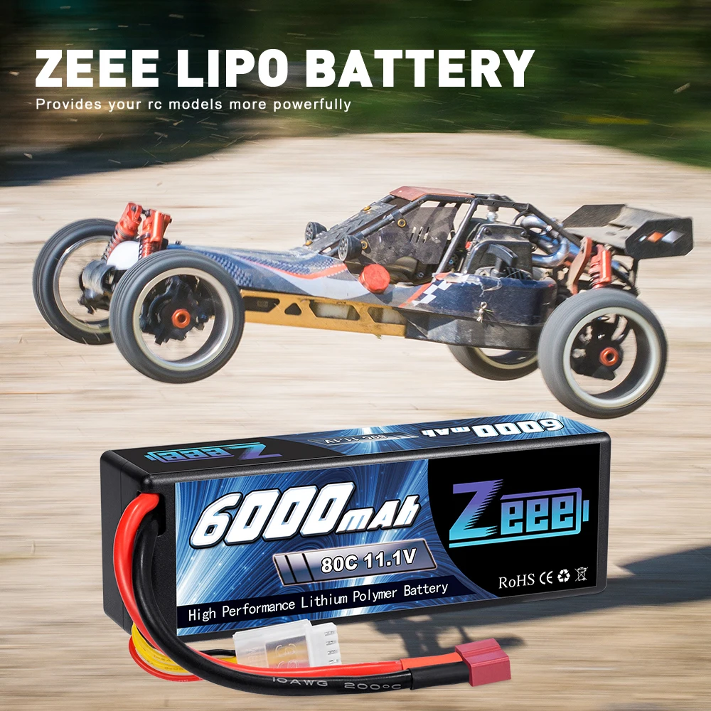 Zeee 11,1 V 6000mAh 3S 80C Lipo аккумулятор с штекером Deans RC зарядное устройство для RC автомобиля грузовика Truggy FPV самолета RC вертолета