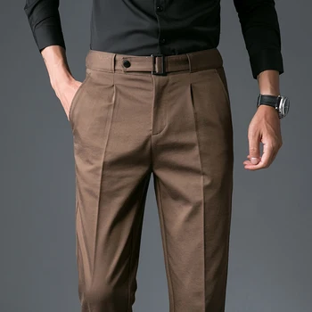

2020 Summer New Male Trousers Baggy Pants Feet Natural si gan Cotton Men's Business Casual Trousers
