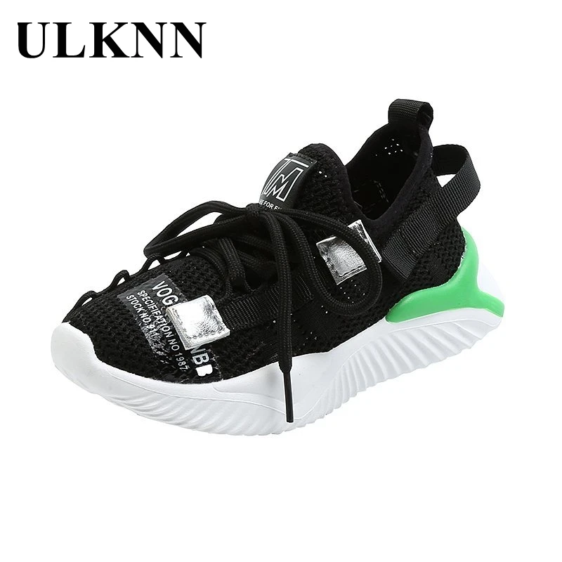 

ULKNN Girls' Sneakers 2020 Autumn New Student Fashion Children's Mesh Boy Breathable Flying Woven Shoes