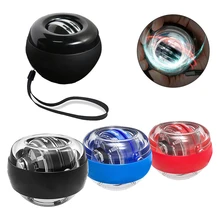 Auto-partida powerball potência de pulso mão bola muscular relaxar girando instrutor de pulso exercício equipamento strengener com luz led