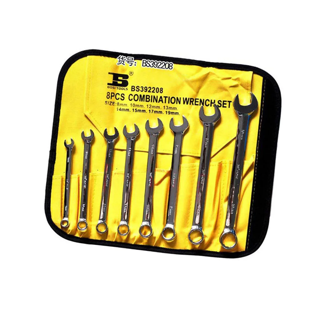 SIJIBOSI 8mm 19mm 8PC Combination Box End Wrench Setboxed sets books
