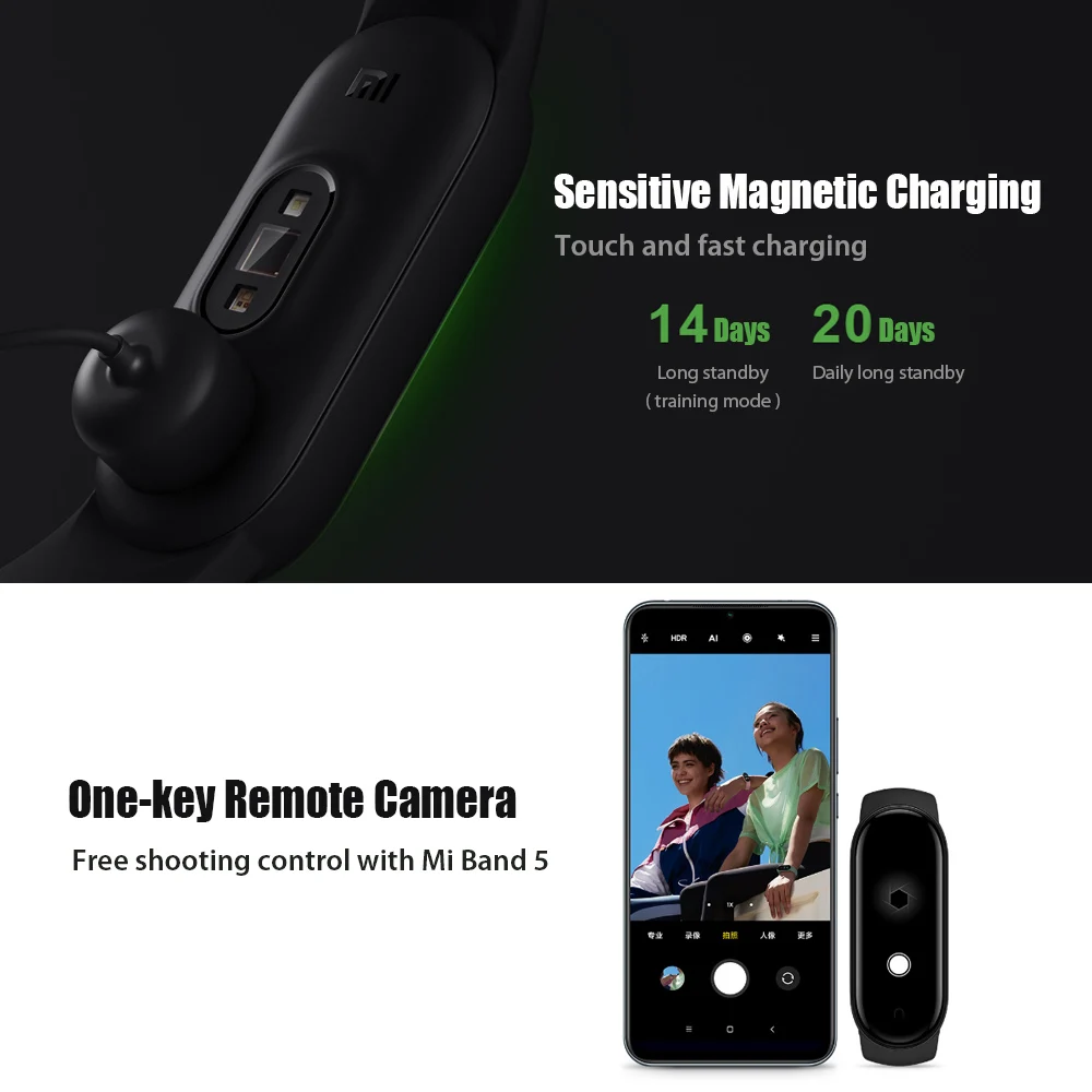 Новый смарт браслет Xiaomi Band 5 4 цвета AMOLED экран Mi band Смарт часы фитнес трекер Bluetooth 0