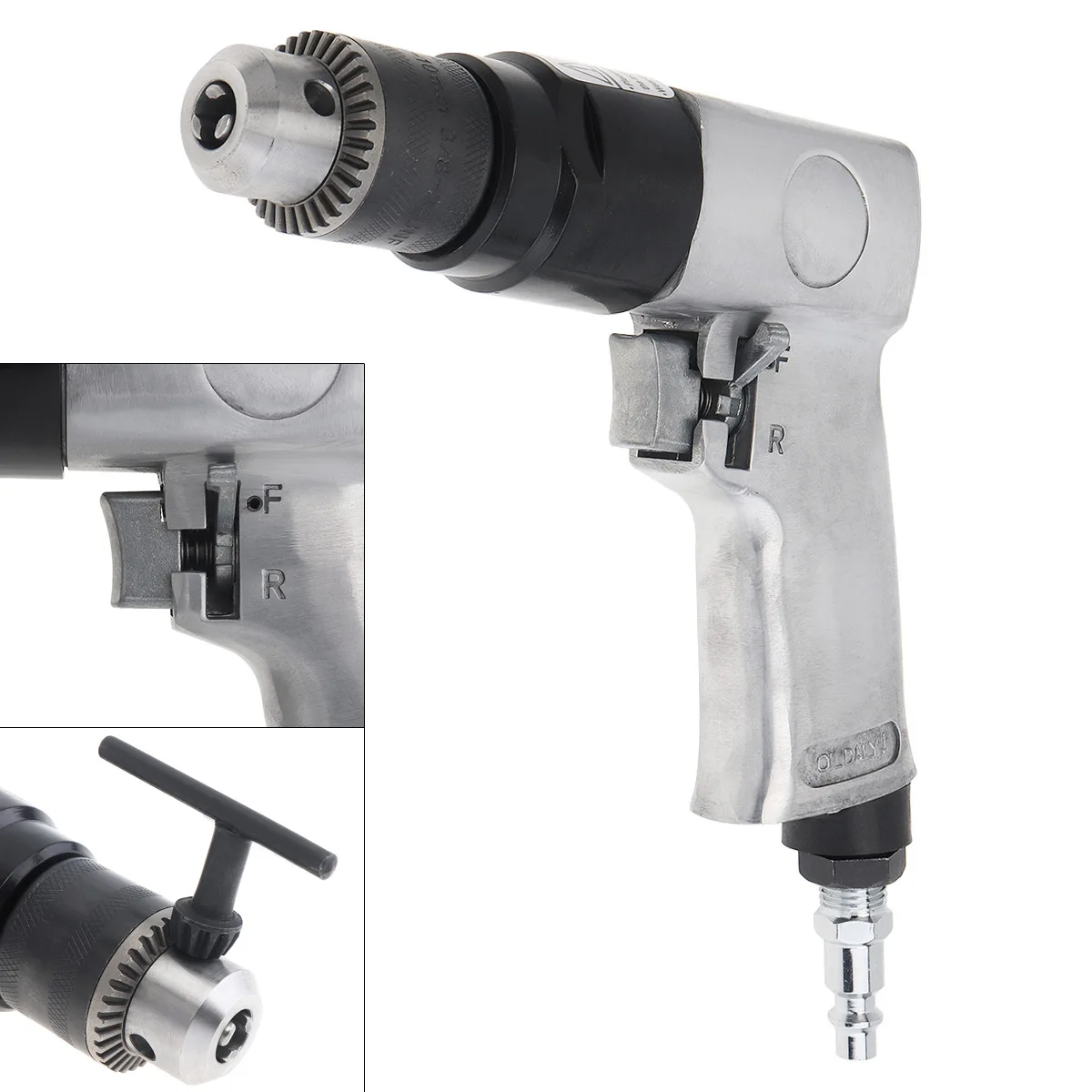 1/4" 1700rpm High speed Pneumatic Gun Drill Positive Reversal Air Drill
