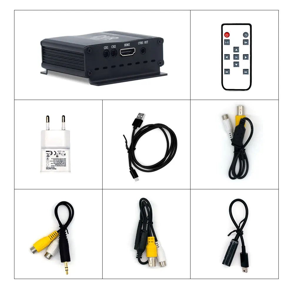 2CH DVR 4 дюйма небольшой цифровой видеорегистратор 1080p 2CH дешевые видеонаблюдения видеорегистратор со встроенным вентилятором HD видеорегистраторы CCTV DVR Kit HDMI CVBS безопасности Системы