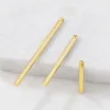 10PCS 15MM 25MM 35MM Thickness 2MM 24K Gold Color Plated Brass Round Rods Charms Pendants High Quality Diy Jewelry Accessories ► Photo 3/4