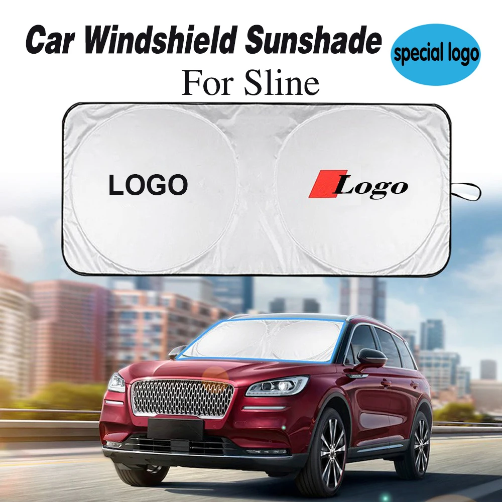 

Car Windshield Sunshade Logo Parasol Coche Auto Shade Cover Sun Visor Protector for Quattro Sline S-Line Emblem for TT A4 S4-2DR