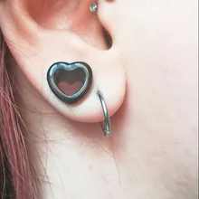 3 мм-25 мм 1 пара любовь сердце акриловый туннель штекер ювелирные изделия пирсинг Носилки расширитель уха Калибр серьги