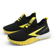 Summer New Style PU Bottom Fly Woven Casual Comfortable Breathable Mesh MEN'S SHOES Athletic Shoes Two-color Sole Running S