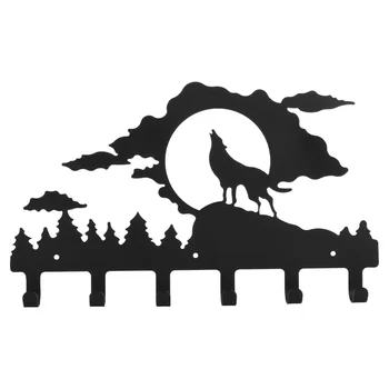 

1Pc Iron Wall-Mounted Coat Clothes Hook Rack Door Hat Organizer Hook (Howl Wolf)