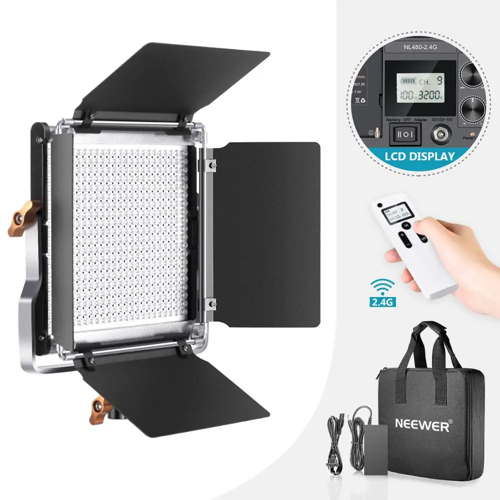Neewer Advanced 2.4G 480 светодиодная видео лампа двухцветная панель|Фотографическое