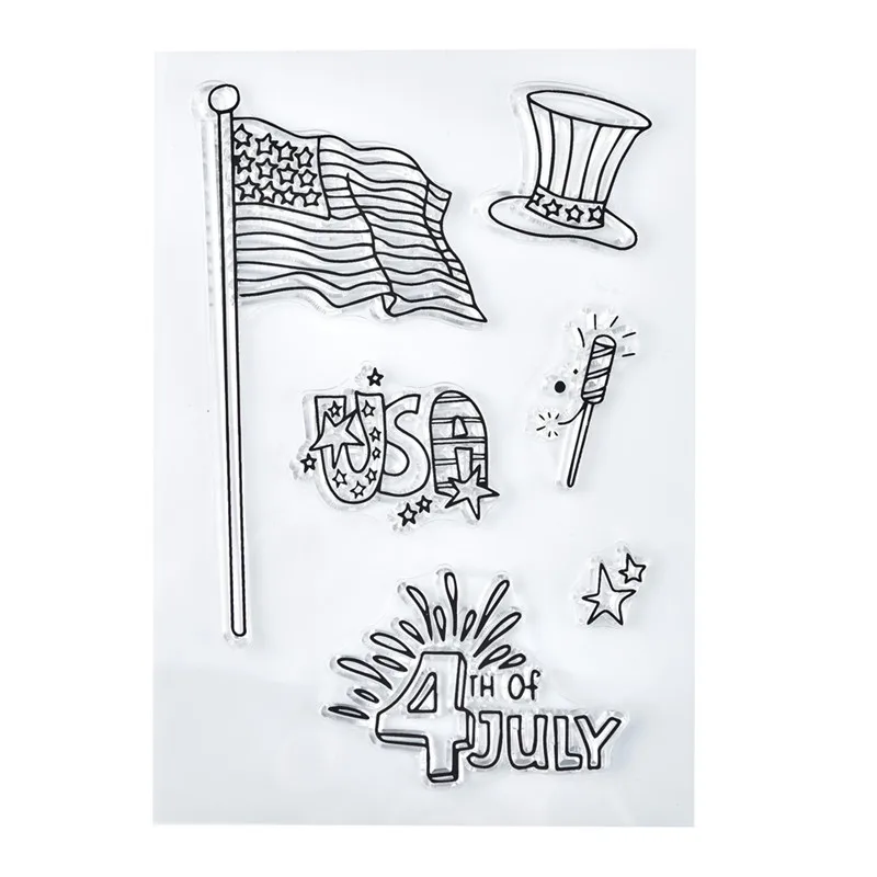 

Eastshape Flag Clear Stamps 2019 New Christmas Stamp for DIY Scrapbooking Photo Album Decorative Stamp Crafts
