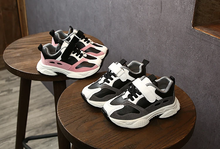 CYSINCOS Children Light Casual Shoes Kids Sneakers Girl Breathable Leather Waterproof Sport Running Shoes Slip-on Tenis Infantil