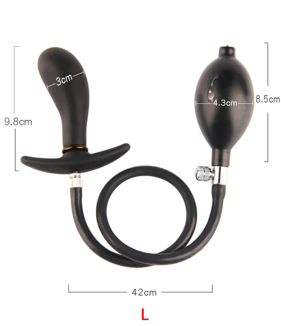 Outdoor Inflatable Anal Plug For Couples Adult Game Double Vaginal Massager Large Silicone Dildo Butt Anal Balls Gay Sex Toys - Expansion Device image