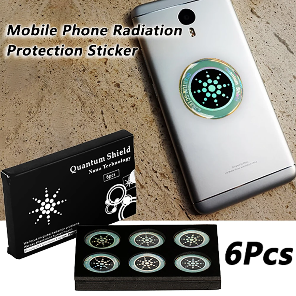6pcs Quantum Shield Phone Sticker For Cell Phone Anti Radiation