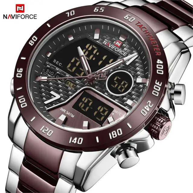 $US $24.99  NAVIFORCE Men Watch Clock-Design Quartz Stainless-Steel Waterproof Luxury Brand Male Army Military 