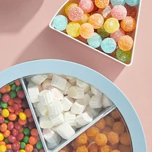 В скандинавском стиле круговой прозрачной крышкой поднос сухофрукты закуски пять сетки герметичный корпус коробка для хранения Конфет Украшение Органайзер