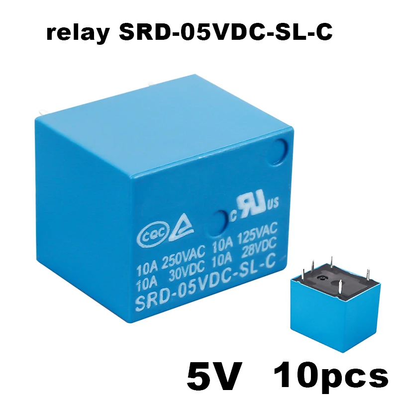 

10pcs Blue Relay Start Relay Boat Small Crane Wheat Combine Harvester Truck 250VAC 10A Auto Relay Normally Open