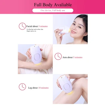 

Painless Women Men Electric Hair Removal Machine Permanent Laser Hair Removal Instrument Quickly Remove Hair