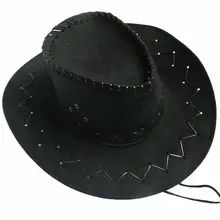 Новая мода женские мужские унисекс шляпы Дикого Запада Необычные ковбойские шляпы повседневные однотонные Модные западные головные уборы кепки