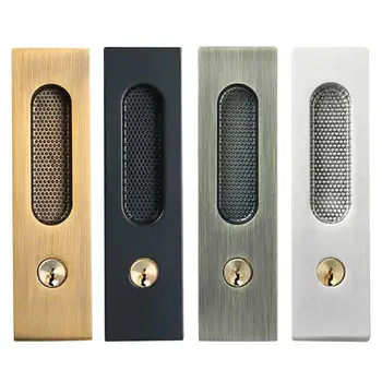 

1Set Mute Sliding Door Lock Hidden Handle Interior Door Pull Lock Home Hardware