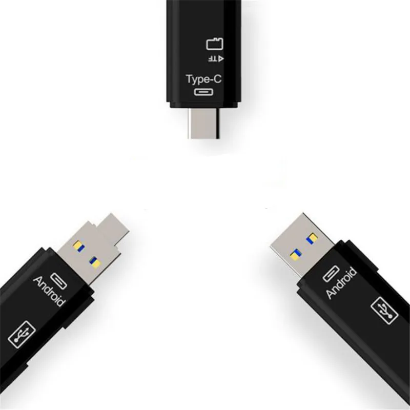 5 в 1 слот для карт памяти для устройства чтения sd-карт для USB 3,0 Тип C/USB/Micro USB/SD/TF карты памяти считыватель карт OTG адаптер новое поступление