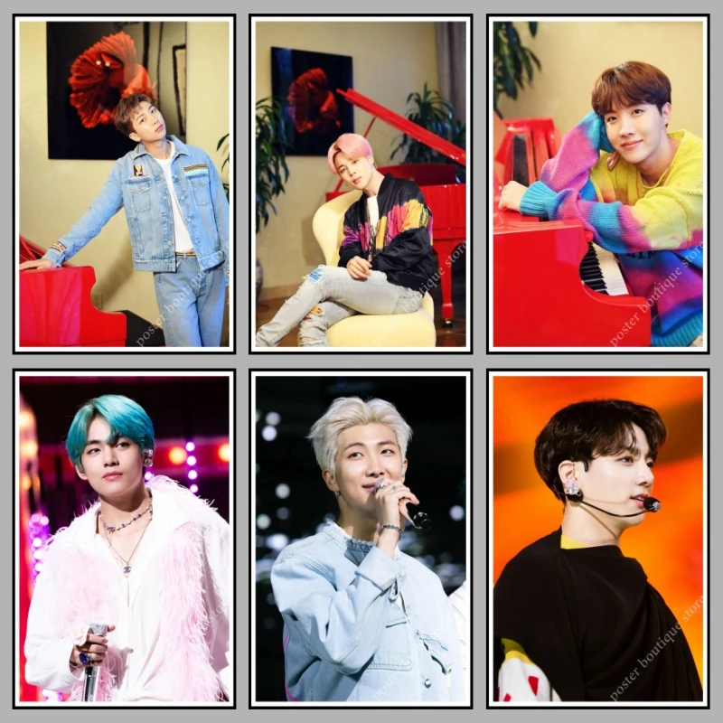 

kpop Bangtan boys poster,jungkook,rm,v,jimin,jin,suga,j-hope, 2019new decoration painting hd photo wall sticker home decor/6