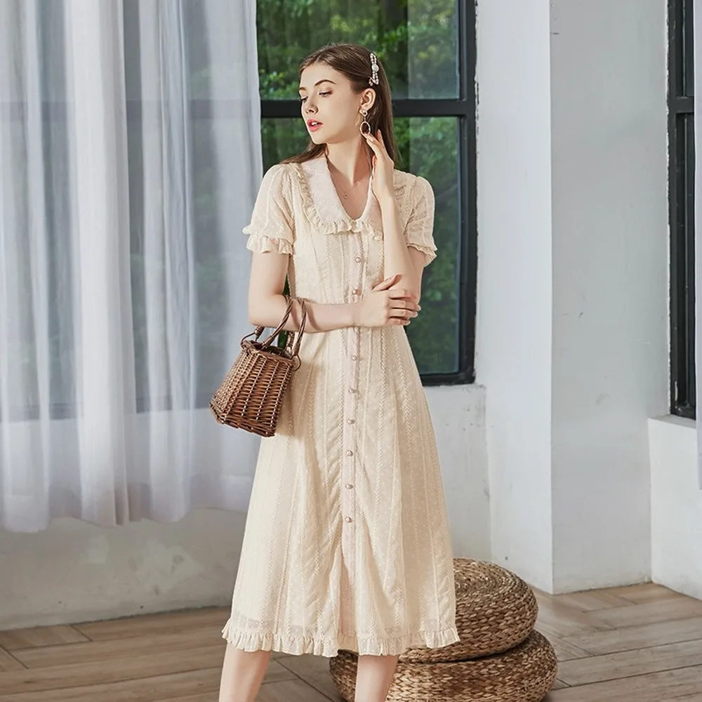 High Quality Elegant Women Chiffon Long Dress 2020 New Summer Single-Breasted Butterfly Sleeve Dresses Designer Recommended | Женская