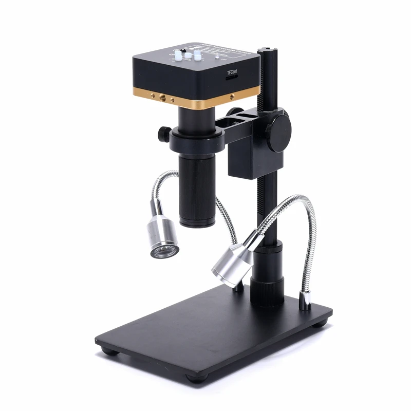 Lab Microscope Equipment 34MP Microscope Camera Kit 2K HDMI USB Industrial  Camera 150X Magnifier Zoom Lens Microscope Accessories (Color Stand with 