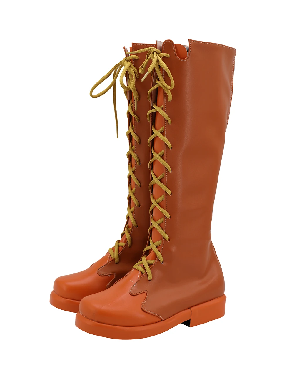 Demon Slayer Kimetsu no Yaiba Female Kyojuro Rengoku Cosplay Boots Orange Shoes Custom Made (2)