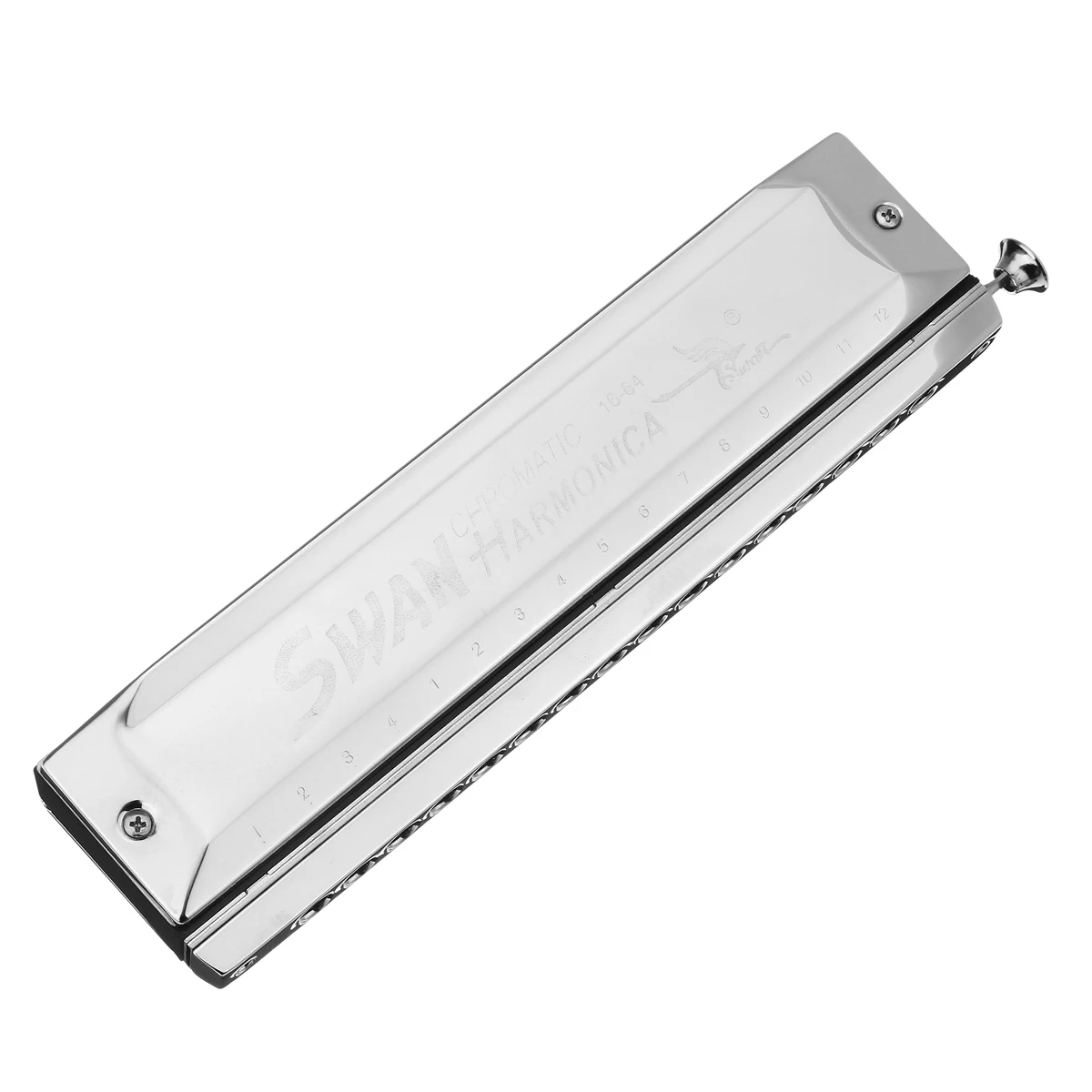 

Swan SW16 16 Hole 64 Tones Chromatic Harmonica Square Silver Mouth Organ Instrumentos Musicais Profissionais Musical Instruments