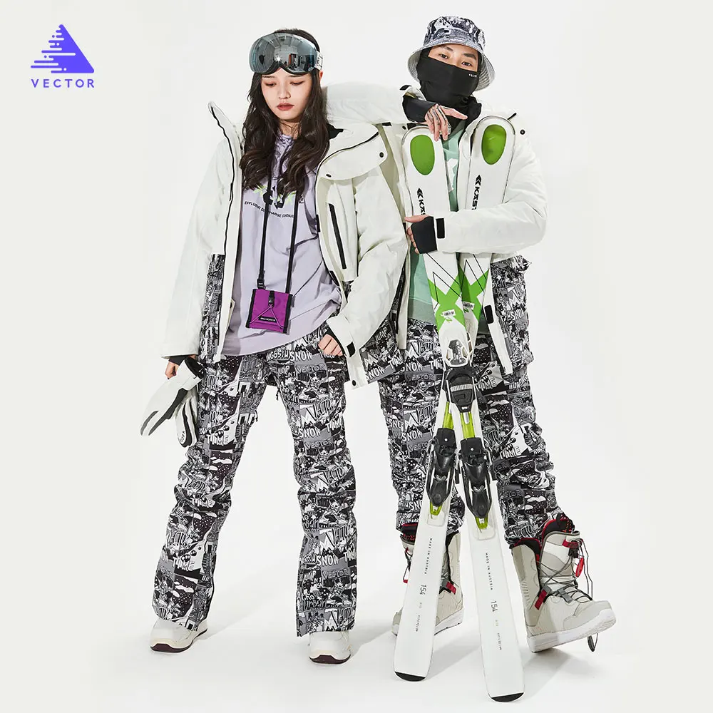 VECTOR  Men Women Ski Suit Ski Jacket Ski Pants Winter Warm Windproof Waterproof Outdoor Sports Snowboard Ski Coat Trousers
