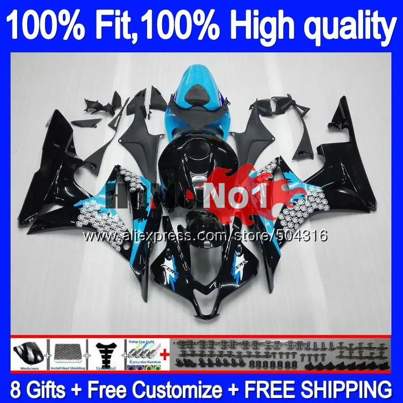 Инъекций для HONDA CBR 600 RR CC 600RR 600F5 CBR600RR 36MC. 5 CBR600F5 600CC CBR600 RR F5 2007 2008 07 08 обтекатель граффити синий