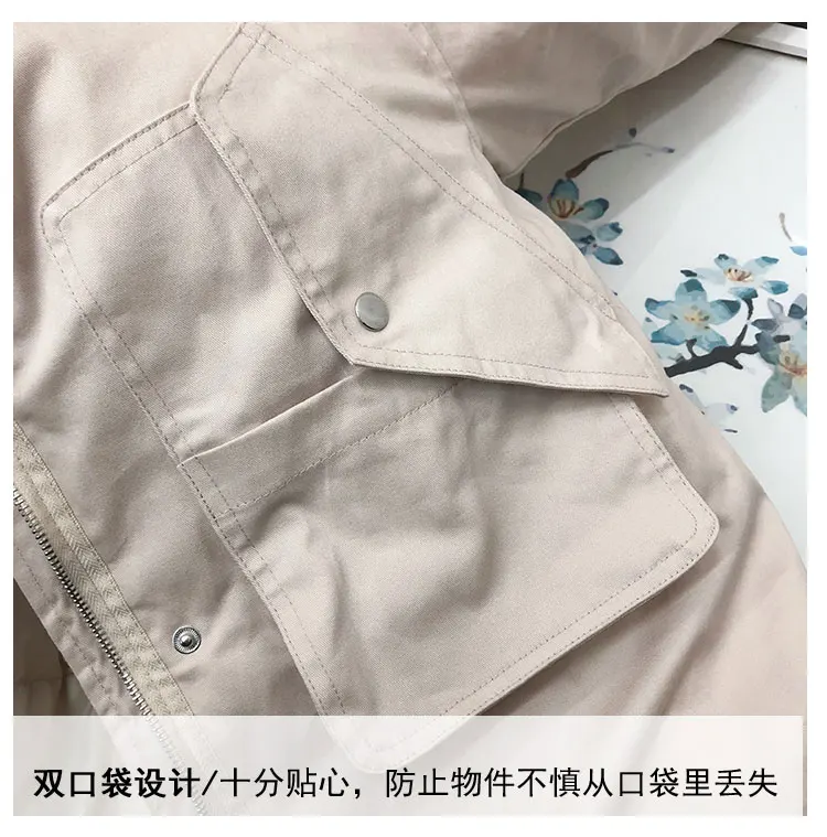 Стиль, пуховик, женский, средней длины, корейский стиль, большой карман, модный, толстый, с капюшоном, свободный крой, для похудения, енотовая собака