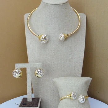 

2020 Yuminglai Dubai Fine Jewelry Simple Design Ladies Jewellery Sets FHK7075