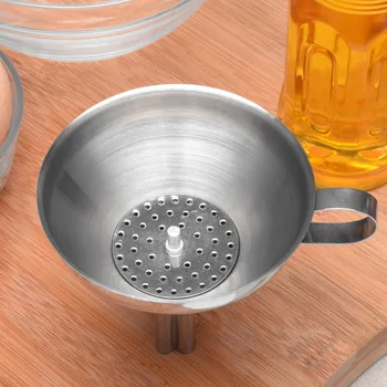 

Stainless Steel Funnel With Detachable Strainer Filter For Transferring Of Essential Oils Liquid Generic Style Funnel